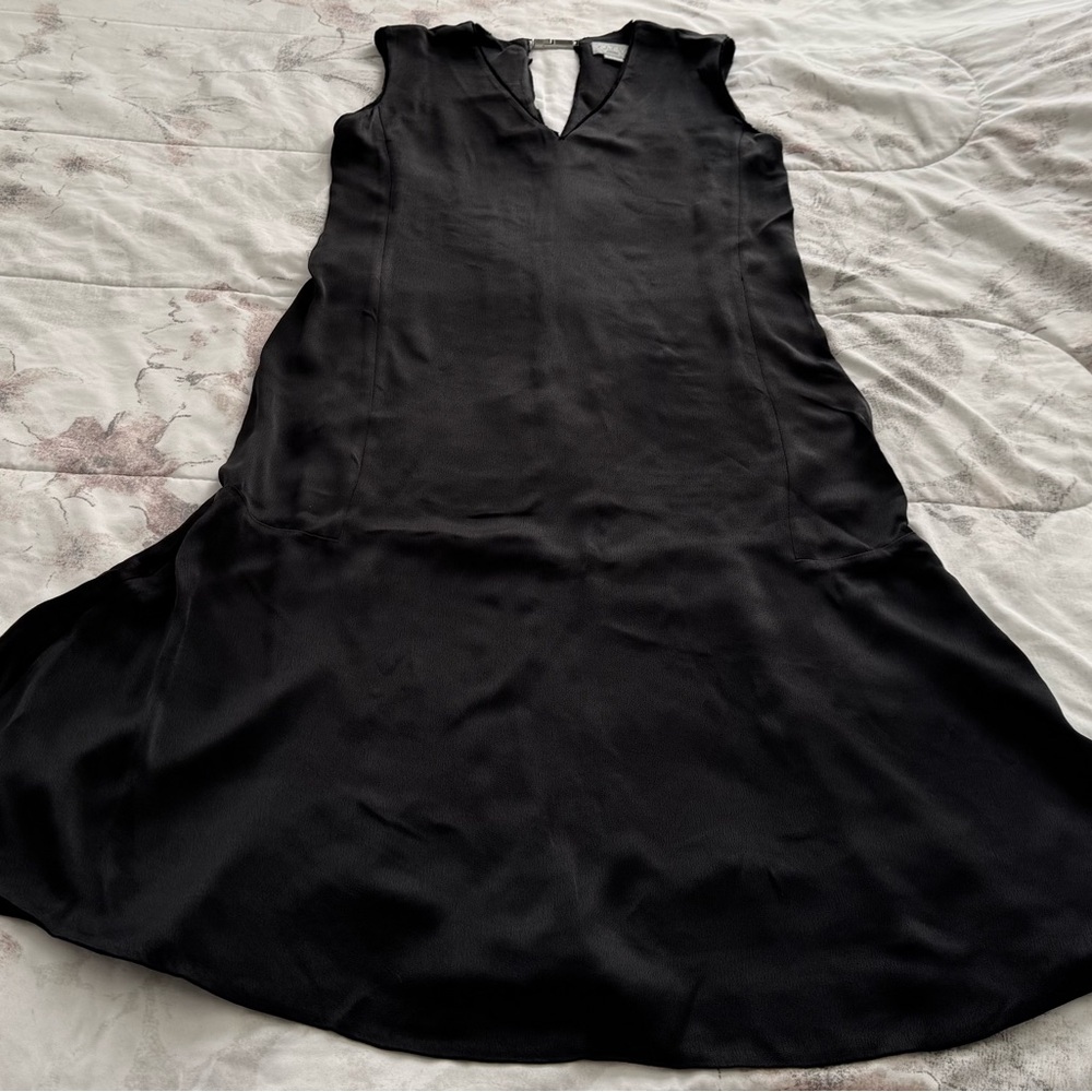 Grey by Jason Wu V-neck A-line  Black midi Dress, size S event party cocktail